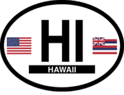 Hawaii Flag It Oval Decal