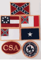 Historical Confederate Flag Set - Embroidered Patches