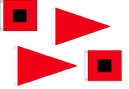 Hurricane Warning/Gale Pennant Flag Sets