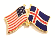 Iceland Flag Lapel Pin - Double