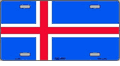 Iceland Flag License Plate