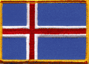 Iceland Flag Patch - Rectangle