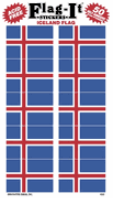 Iceland Flag Stickers 50 Stickers per package