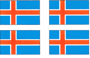 Iceland Flag Stickers - Sheet of 50
