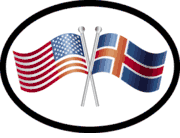 Iceland Friendship Flag-It Oval Decal