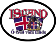 Iceland Motto Flag It Oval Decal
