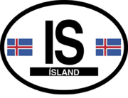 Iceland Flag It Oval Decal
