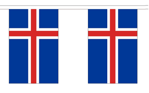 Iceland String Flag Bunting