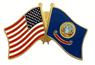 Idaho Flag Lapel Pin - Double