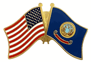Idaho Flag Lapel Pin - Double