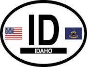 Idaho Flag It Oval Decal