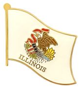 Illinois Flag Lapel Pin - Single