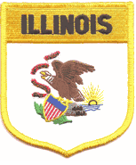 Illinois Flag Shield Patch