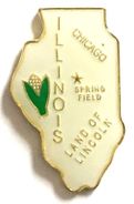 Illinois Map Lapel Pin