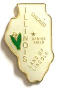 Illinois Map Lapel Pin