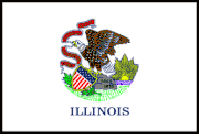 Illinois State Nylon Flags - All Popular Sizes