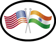 India Friendship Flag-It Oval Decal 