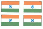 Indian Flag Stickers - Sheet of 50