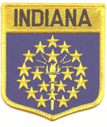 Indiana Flag Patch - Shield