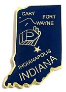 Indiana Map Lapel Pin