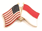 Indonesia Flag Lapel Pin - Double