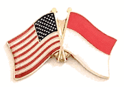 Indonesia Flag Lapel Pin - Double