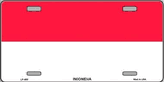 Indonesia Flag License Plate
