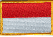 Indonesia Flag Patch - Rectangle