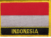 Indonesia Flag Patch with Name