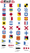 International Code Signal Flag Stickers - 40 stickers per pack