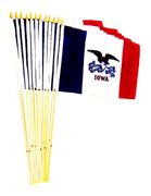 Iowa 12" x 18" Miniature Stick Flags