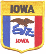 Iowa Flag Patch - Shield