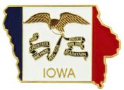 Iowa Map Lapel Pin- Updated Version