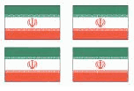 Iran Flag Stickers - Sheet of 50