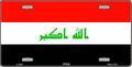 Iraq Flag License Plate