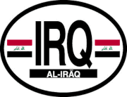 Iraq Flag It Oval Decal