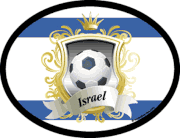 Israel Soccer Flag It Oval Decal