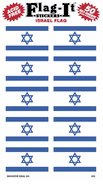 Israel Flag Stickers 50 Stickers per package 