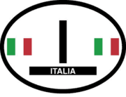 Italian Flag Flag It Oval Decal