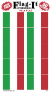 Italian Flag Stickers - 50 pack