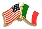 Italy Flag Lapel Pin - Double
