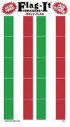 Italy Flag Stickers 50 Stickers per package