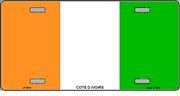 Ivory Coast (Cote d'Ivoire) Flag License Plate