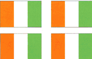 Ivory Coast (Cote d'Ivoire) Flag Stickers