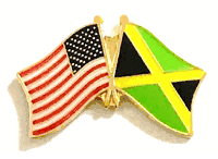 Jamaica Flag Lapel Pin - Double