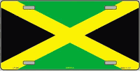 Jamaica Flag License Plate