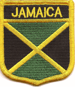 Jamaica Flag Shield Patch