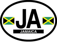 Jamaica Flag It Oval Decal
