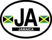 Jamaica Flag It Oval Decal