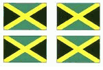 Jamaican Flag Stickers - 50 per sheet